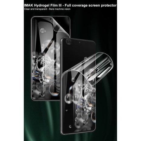 IMAK Soft Clear Hydrogel III 2 stuks screenprotector voor Samsung Galaxy S21 met volledige bescherming