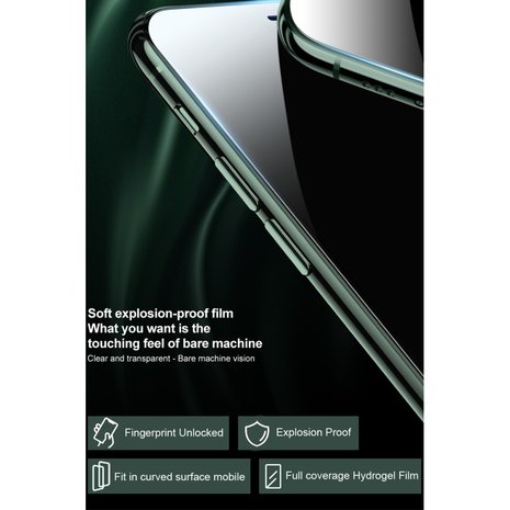 IMAK Soft Clear Hydrogel III 2 stuks screenprotector voor Samsung Galaxy S21 met volledige bescherming