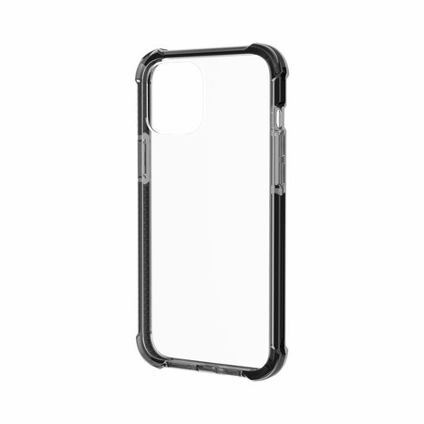 iPhone 12 / iPhone 12 Pro bumper case TPU + acryl - transparant zwart