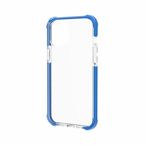 iPhone 12 / iPhone 12 Pro bumper case TPU + acryl - transparant blauw