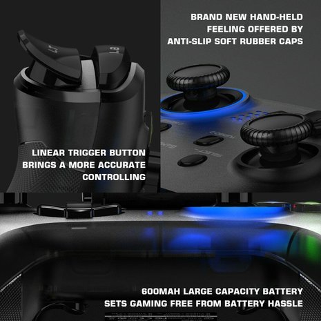 GameSir T4 Pro Controller voor iPhone / iPad / Android / Nintendo Switch / PC / Mac  