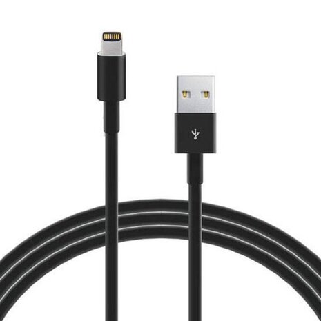 USB kabel 2 meter voor iPhone &amp; iPad - zwart