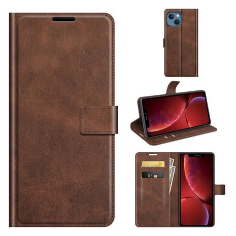 iPhone 13 mini wallet / portemonnee case hoesje - bruin