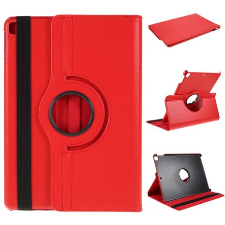 iPad 10.2 (2019 / 2020 / 2021) hoes 360 graden flip cover - Rood