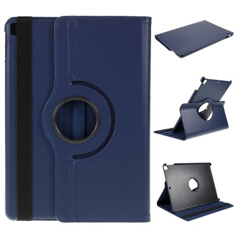 iPad 10.2 (2019 / 2020 / 2021) hoes 360 graden flip cover - Donker Blauw