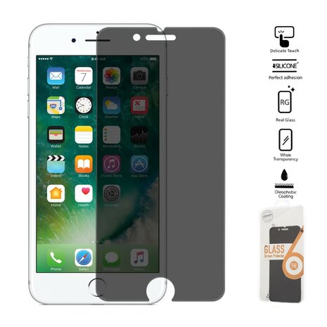 iPhone SE (2022), SE (2020), 8 en 7 tempered glass privacy screenprotector