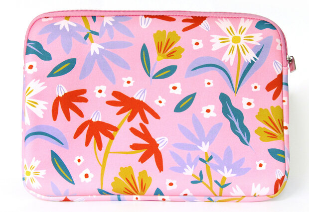 EFORYOU Sleeve voor MacBook Pro / Macbook Air 13.3 met vrolijke Bloemenprint 