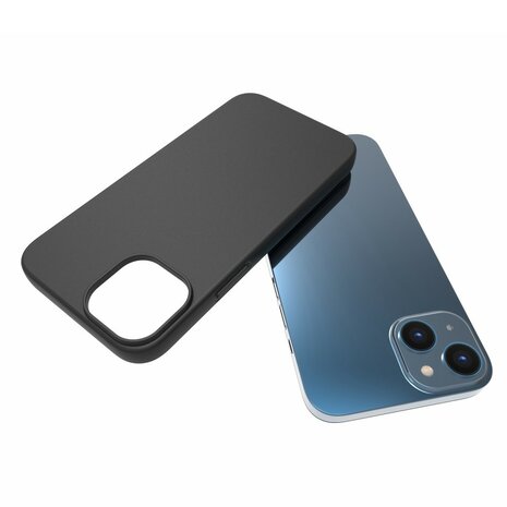 Matte TPU Back Cover Hoesje  voor iPhone 14 - Zwart