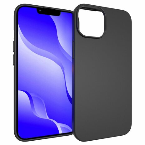 Matte TPU Back Cover Hoesje  voor iPhone 14 - Zwart