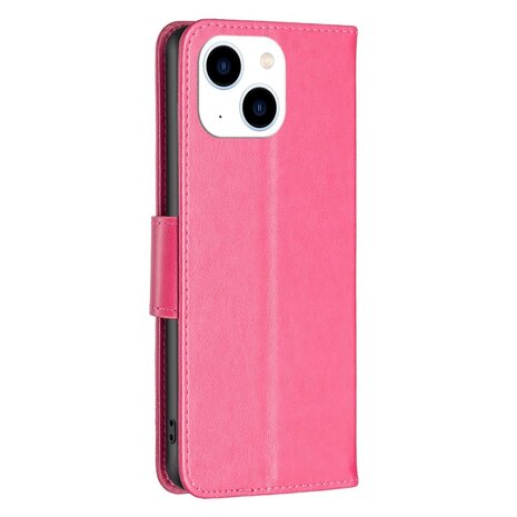 iPhone 14 Wallet / Portemonnee Case Hoesje - Roze Vlinders