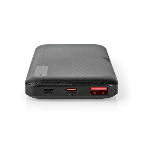 Nedis Draagbare Powerbank 10000 mAh USB met USB-C PD 18w Zwart