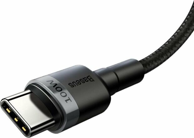 Baseus Cafule USB-C naar USB-C kabel 2 meter - 5A - 100W - PD2.0 Power Delivery