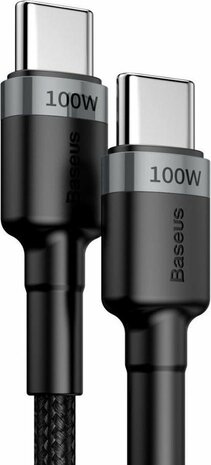 Baseus Cafule USB-C naar USB-C kabel 2 meter - 5A - 100W - PD2.0 Power Delivery