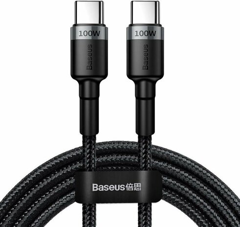 Baseus Cafule USB-C naar USB-C kabel 2 meter - 5A - 100W - PD2.0 Power Delivery