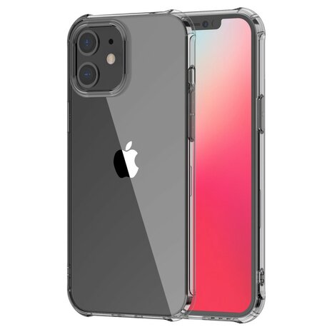 iPhone 12 mini bumper case TPU + acryl - transparant zwart