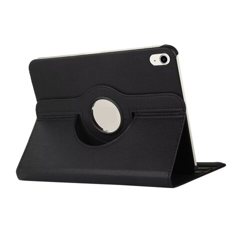 iPad 10.9 (2022) hoes 360 graden flip cover - zwart