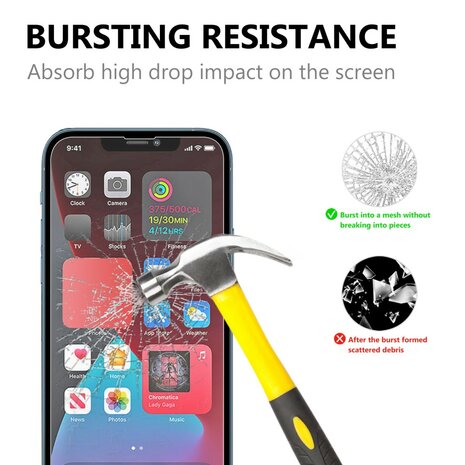 iPhone 14 Plus Tempered Glass Screenprotector - Transparant