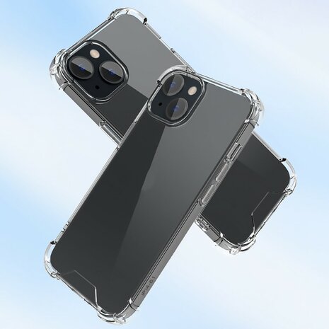 Transparant iPhone 15 TPU-Hoesje met Schokabsorberende Hoeken en Heldere Achterkant