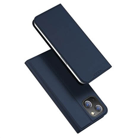 DUX DUCIS Skin Pro Series Stand Case voor iPhone 15, Kaarthouder van PU-leer - Blauw