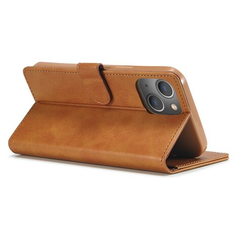 LC.IMEEKE Wallet Case voor iPhone 15 - Chic in Cognac