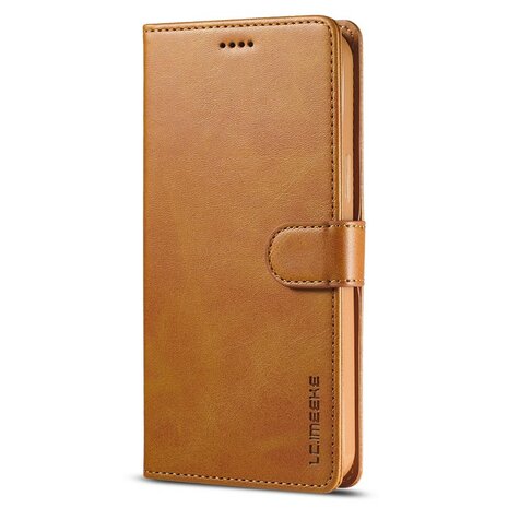 LC.IMEEKE Wallet Case voor iPhone 15 - Chic in Cognac