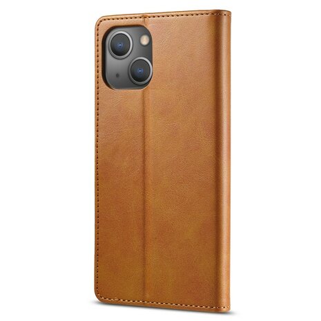 LC.IMEEKE Wallet Case voor iPhone 15 - Chic in Cognac