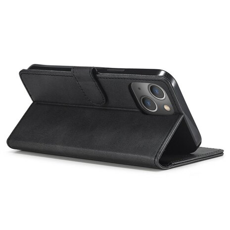 LC.IMEEKE Wallet Case voor iPhone 15 - Zwart