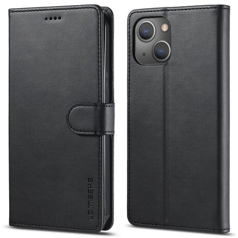 LC.IMEEKE Wallet Case voor iPhone 15 - Zwart