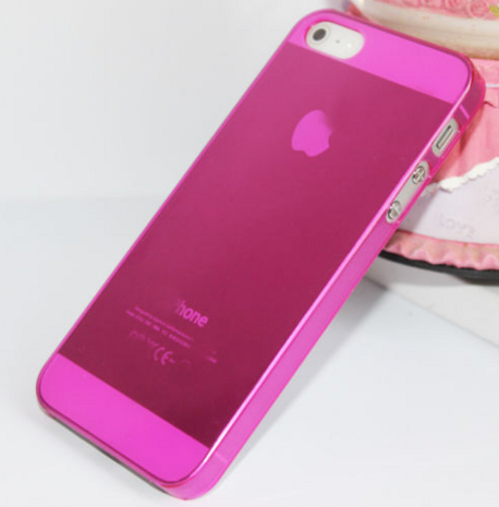 iPhone 5/5s back cover hoesje - transparant roze