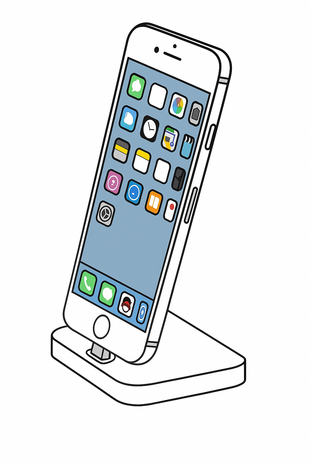 Dock voor iPhone metaal - zilver