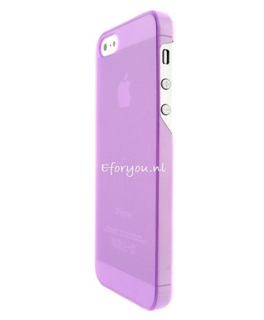 iPhone 5 5s SE back cover hoesje - transparant paars