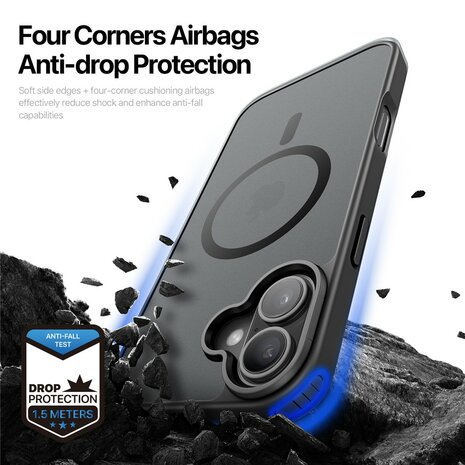 DUX DUCIS Yind Series MagSafe compatibel Hoesje voor iPhone 17 - Zwart