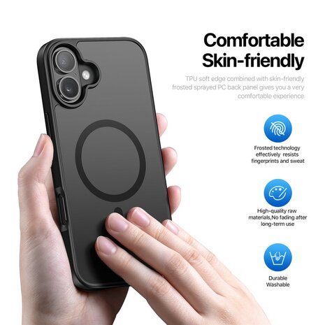 DUX DUCIS Yind Series MagSafe compatibel Hoesje voor iPhone 17 - Zwart