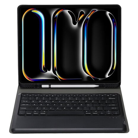 iPad Pro 13 (2024 / 2025) toetsenbord hoes - zwart