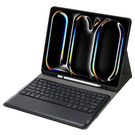 iPad Pro 13 (2024 / 2025) toetsenbord hoes - zwart