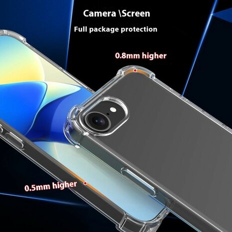 iPhone 16e bumper case TPU + acryl - transparant
