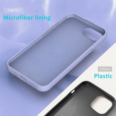  iPhone 16e Schokbestendige Silicone Hoes voor met beschermende Binnenzijde Paars / Lila 