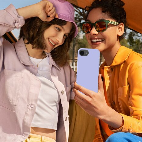  iPhone 16e Schokbestendige Silicone Hoes voor met beschermende Binnenzijde Paars / Lila 