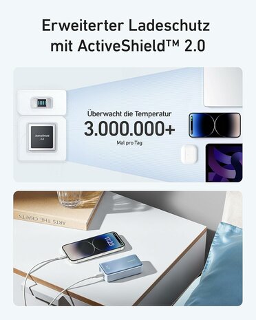 Anker Power Bank 533 30W | Snelladen met 10.000mAh | Compacte Powerbank voor iPhone, iPad, MacBook &amp; Laptops