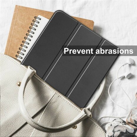 iPad 10.9 (2022 / 2025) tri-fold smart case hoes - zwart