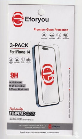 Geschikt voor iPhone 14 - 3 stuks - Tempered Glass - Extra Sterk &ndash; screenprotector beschermglas