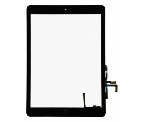 iPad air digitizer met home button en camera houder - zwart
