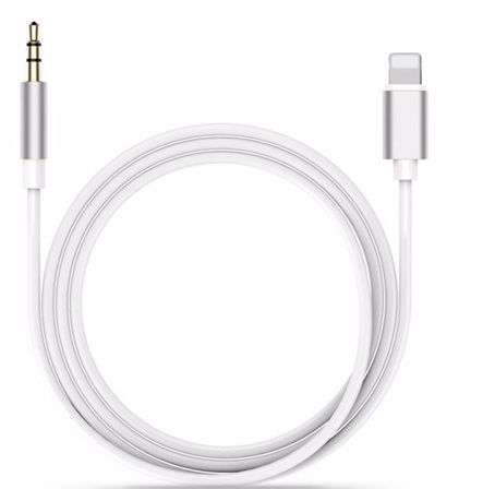 Lightning naar 3.5mm AUX kabel - zilver