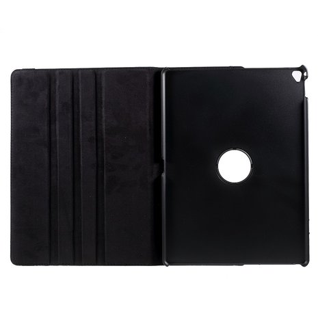 iPad pro 12.9 (2017) hoes 360 graden flip case - zwart