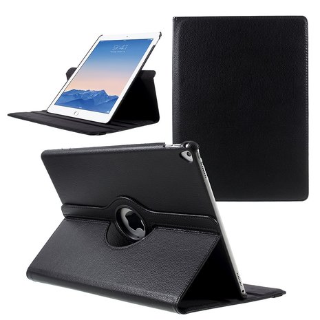 iPad pro 12.9 (2017) hoes 360 graden flip case - zwart