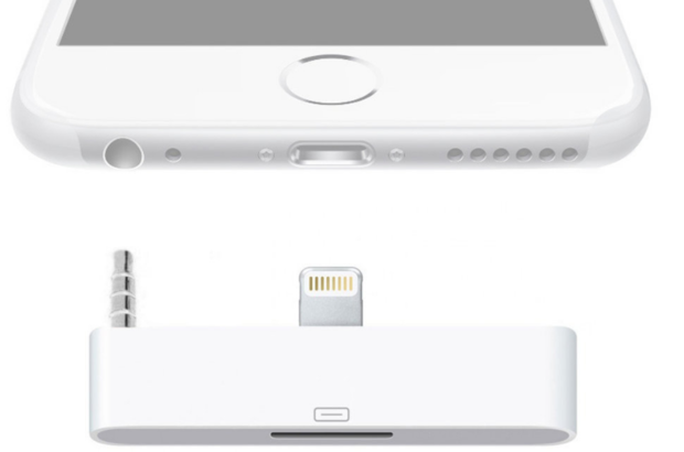 Lightning compatible naar 30 pin adapter voor iPhone 6 plus &amp; 6s plus (incl. audio) - Wit
