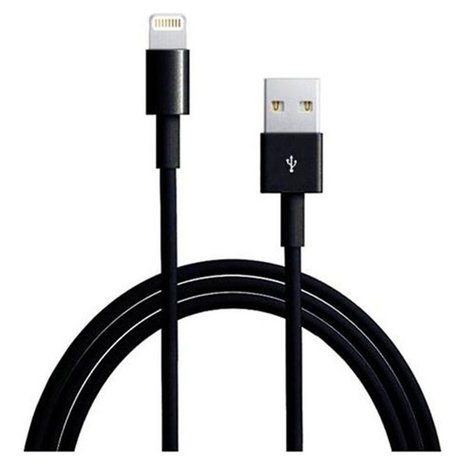 USB kabel 1 meter voor iPhone &amp; iPad - zwart
