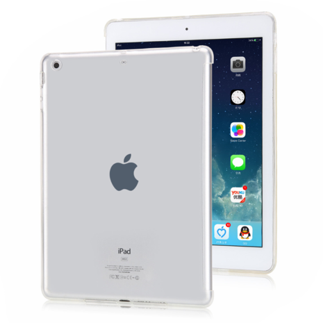 iPad 9.7 (2017) TPU back cover transparant geschikt voor smart cover