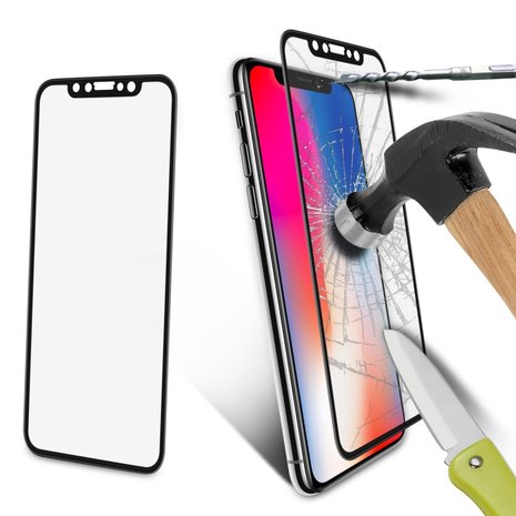 iPhone Xs / X full cover tempered glass screenprotector