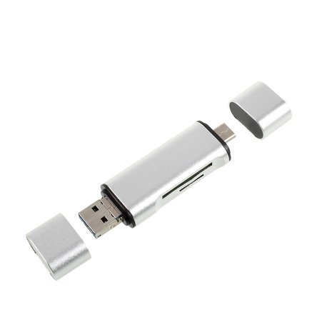 SD / Micro SD kaartlezer USB-C, Micro USB en USB-A voor MacBook, Windows, Samsung Galaxy e.d.